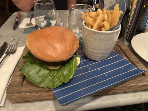 Vegan burger  at Cote in Horsham