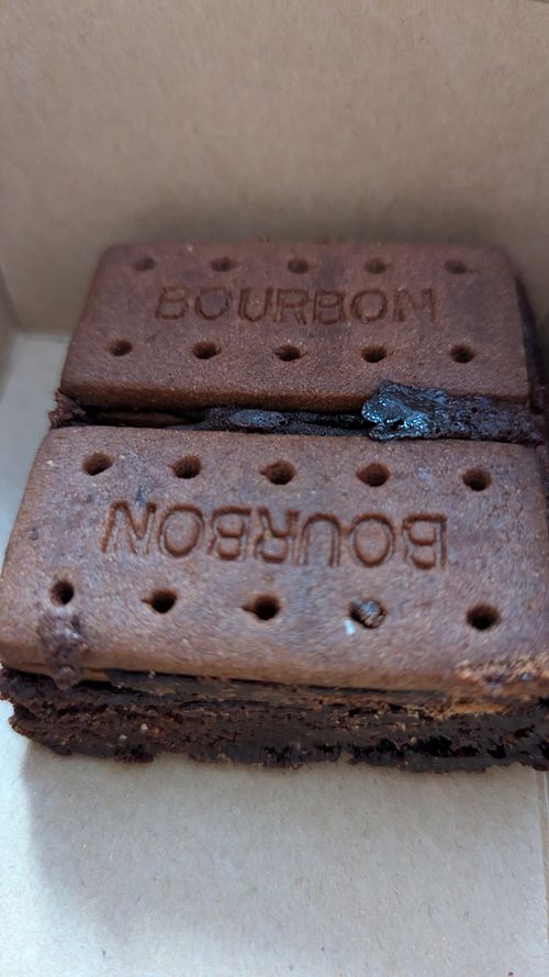 Bourbon brownie at Tam's Kitchen in Paignton