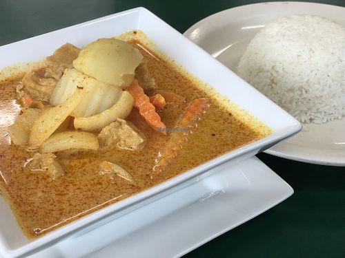 Yellow Curry with fried tofu  at Pattaya Thai and Sushi in Springdale