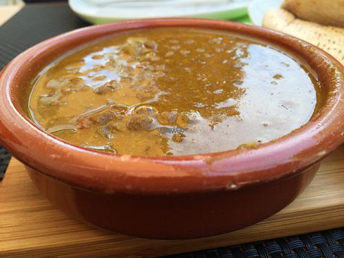 lentil, potato and carrot curry at Meu Limao in Lagos