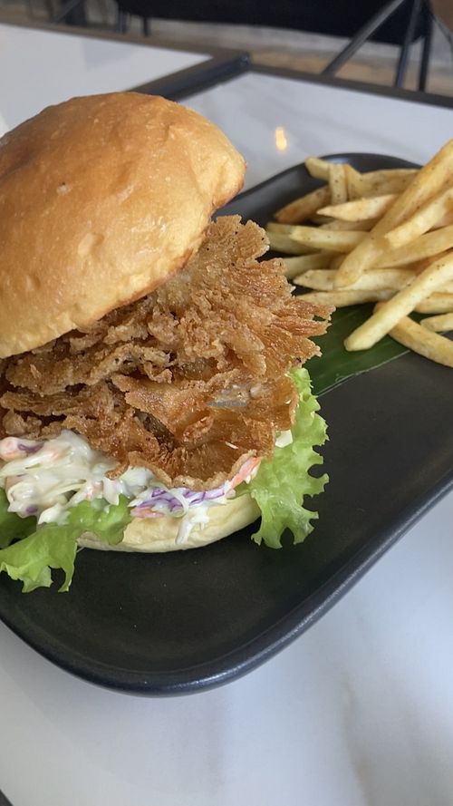 Mushroom burger  at Sauce Tree Kuta in Kuta