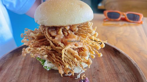 mushroom burger  at Sauce Tree Kuta in Kuta