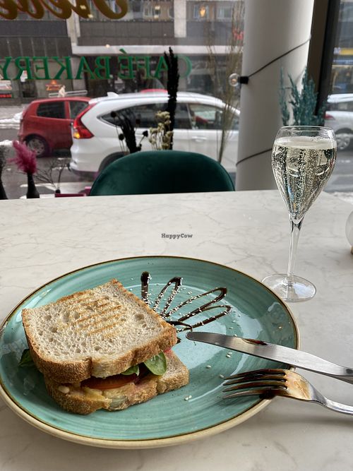 vegan toast with avocado  at Rebelle Cafe Bakery Bistro in Turku