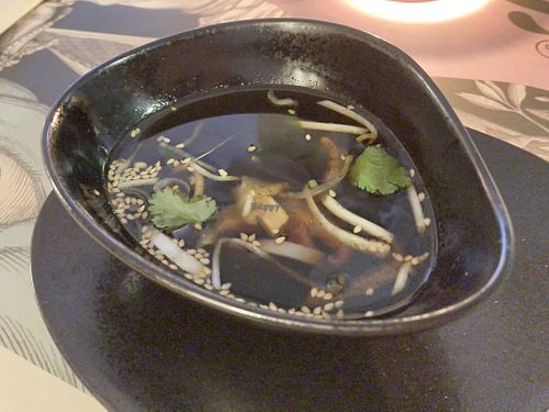 Complimentary soup  at Casa Sanz at Hotel Bidasoa in Santiago