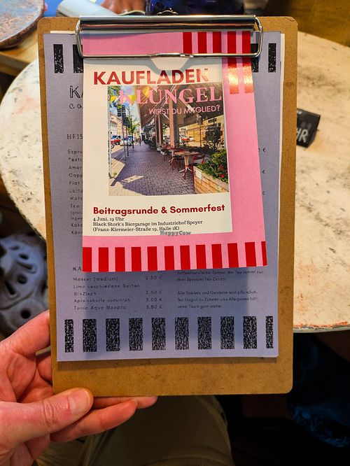 Menu page at Kaufladen Speyer Unverpackt Café at Kaufladen Speyer Unverpackt in Speyer