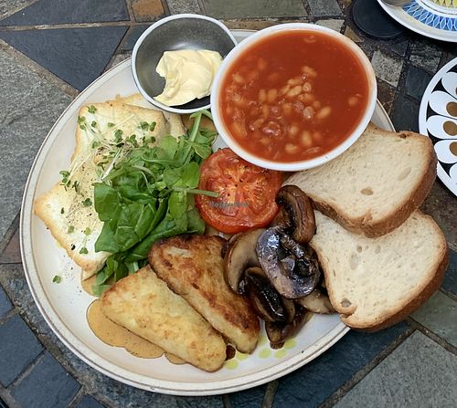 Vegan & gf full English   at Mooch in Hebden Bridge