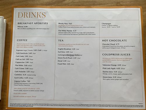 Menu 2  at Cote - Newcastle in Newcastle Upon Tyne