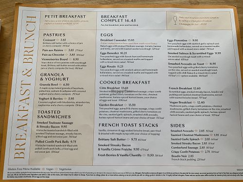 Menu 1  at Cote - Newcastle in Newcastle Upon Tyne