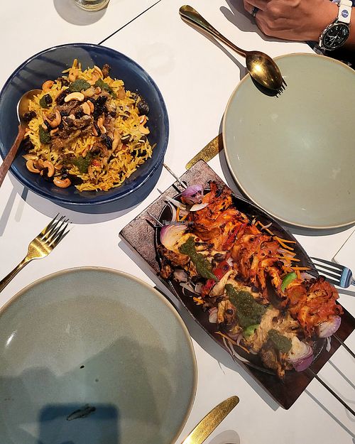 Mushroom biryani and mushroom tandoori at Kashmir in Taguig