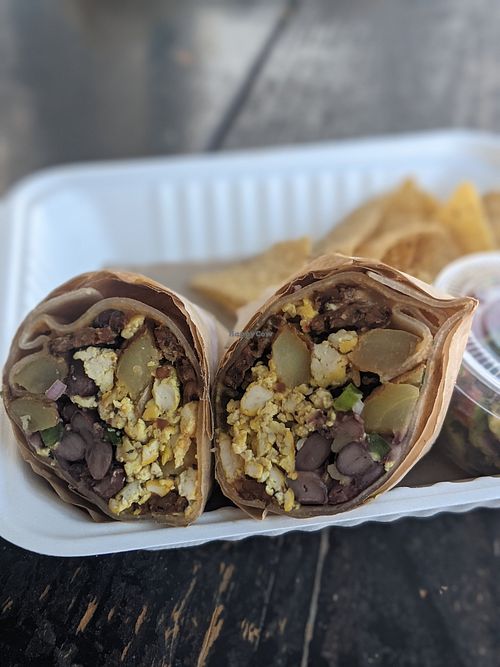 Tofu scramble burrito 🌯 at La Jenelle Natural Cafe in Oxnard