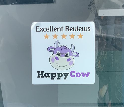 Gave them a new excellent reviews sticker to replace this old one  at La Jenelle Natural Cafe in Oxnard