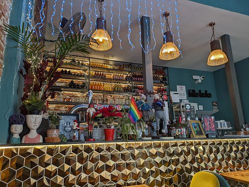 Bar at Distrito Vegano Invernadero in Madrid