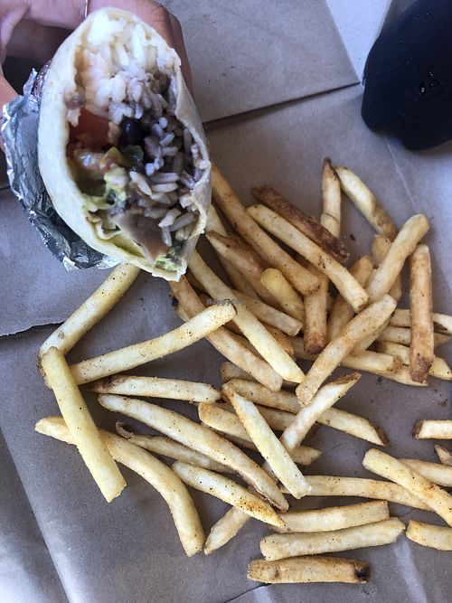 Vegetables mix burrito  at Guzman y Gomez in Frenchs Forest