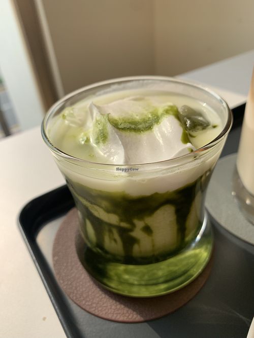 Matcha latte!  at Nuldam Space - 널담은공간 경복궁점 in Seoul