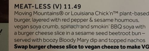 Menu  at Slug & Lettuce in Edinburgh