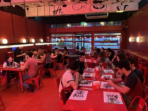 Interior, there is also a patio in front with fewer outdoor tables  at KOI Beer & Dumplings - Lavalleja in Buenos Aires