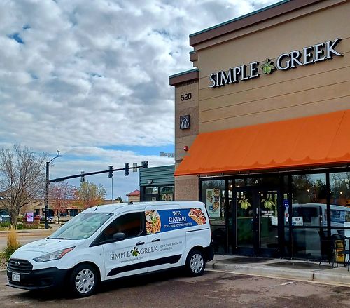 Front of building at The Simple Greek in Lafayette
