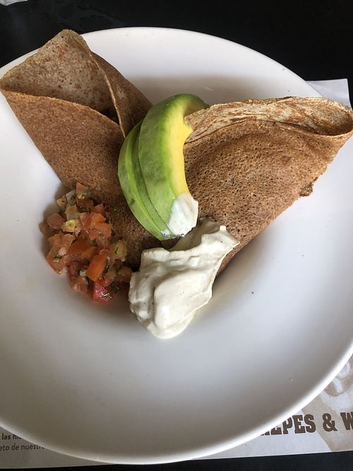Sombrero Vueltiao vegano  at Crepes & Waffles - San Pedro in Cartagena