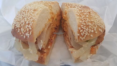 Salt On Chilli Rd bagel at Dot Bagels - Heaton in Newcastle Upon Tyne