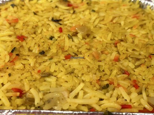 Mushroom pilau   at Cafe Spice in Newcastle Upon Tyne