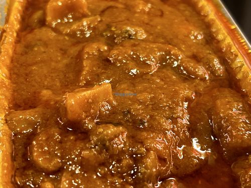 Mushroom Dansak the board   at Cafe Spice in Newcastle Upon Tyne