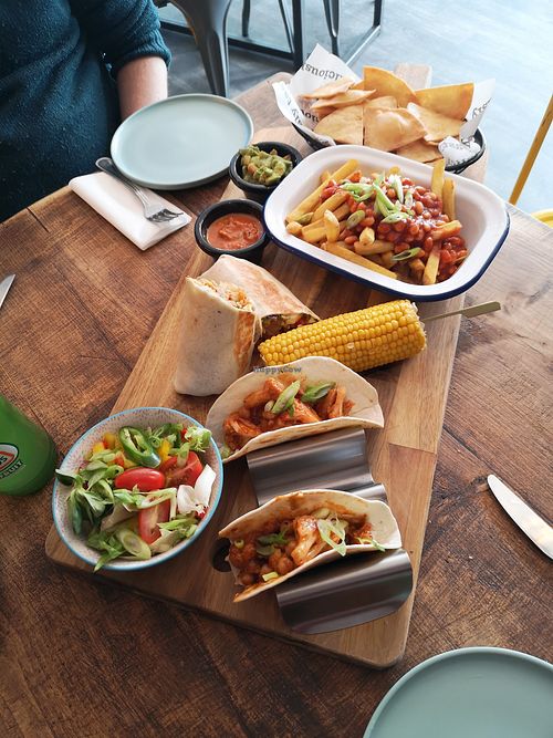 Vegan sharing platter at Mexi Bean in Sowerby Bridge