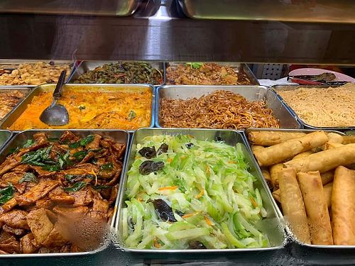 Buffet spread. Photo by Henry Lau aka Mr Purple at Jing Xin Yuan Vegetarian Food - 净心园素食 in Central Singapore
