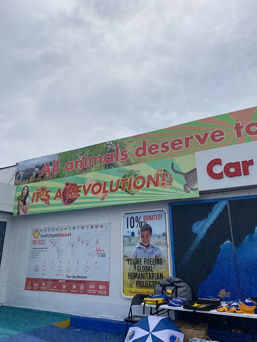 Outdoor Signage for Carwash  at Hangry Planet in San Bruno