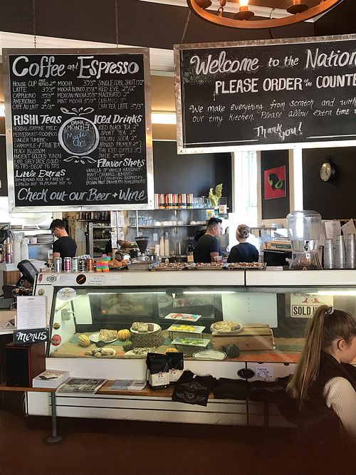Order at the counter then choose a table to sit and they bring the food out : ) at The National Cafe in Milwaukee
