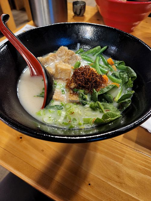 creamy vegan ramen at Hiro Ramen & Tea Bar in Decatur
