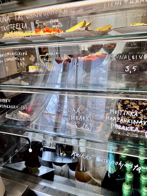 Selection of goodies.   at Kahvila Rakastan in Helsinki