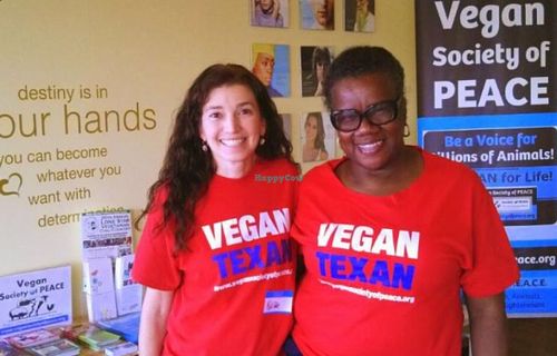 Vegan Society of P.E.A.C.E. outreach at Loving Hut Houston at Vegan Society of PEACE in Houston