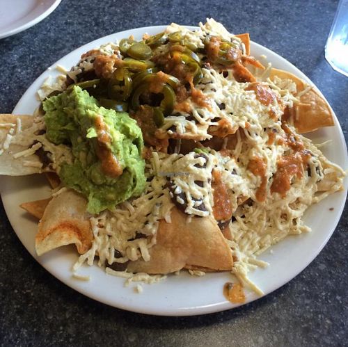 Deluxe smothered nachos at Green Vegetarian Cuisine at Alon in San Antonio