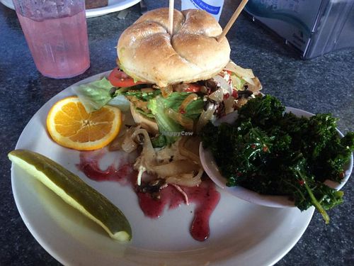 Big nasty burger at Green Vegetarian Cuisine at Alon in San Antonio