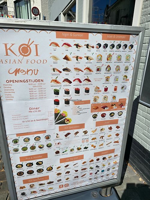 Sole 'V' labelled options, but nothing much ... at Koi Asian Food in Goes