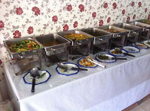 Buffet at Phounsub Restaurant in Vientiane