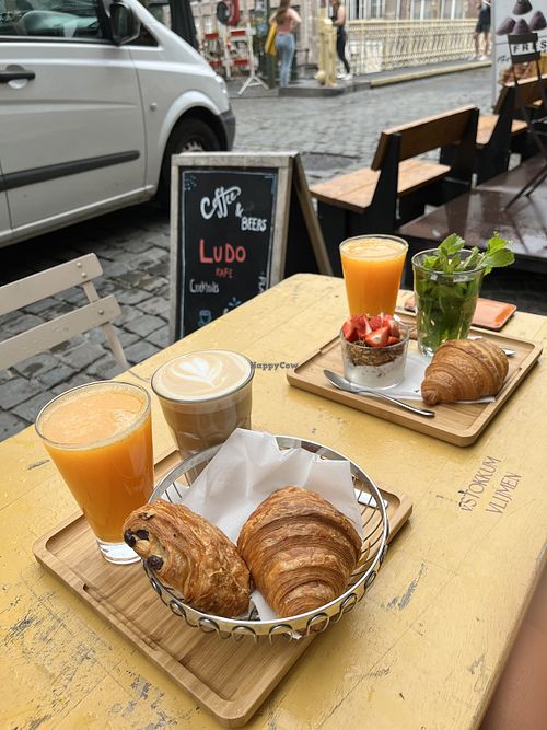 Breakfast options  at LUDO in Ghent