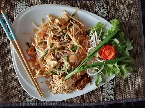 Pad Thai with soft tofu. at Poke Bowl in Koh Chang