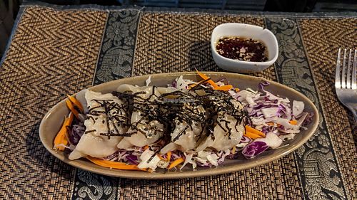 Shiitake Gyoza at Poke Bowl in Koh Chang