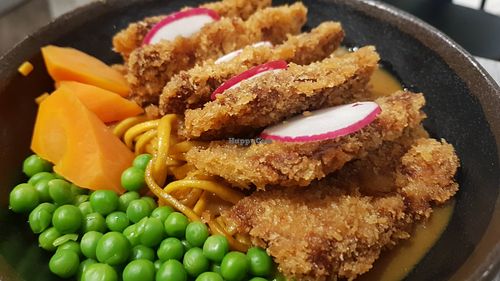 Tofu katsu curry with noodles at Kato - City Centre in Newcastle Upon Tyne