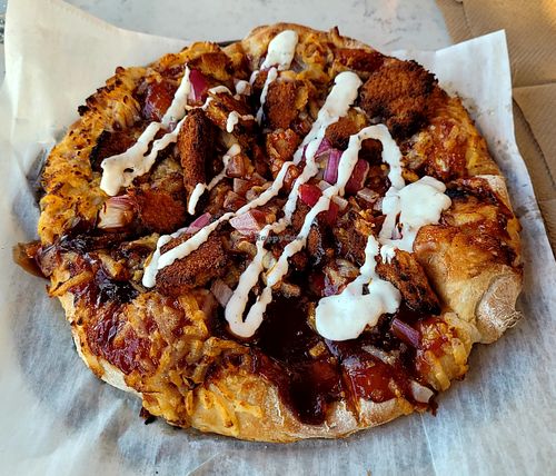 Bbq 'chicken' pizza! at Garden Patch by the Sea in Quincy