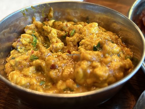 Scrambled tofu   at Thali Tray in Newcastle Upon Tyne