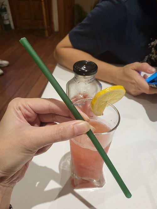 Edible straw! at SHAKA - Burgos Circle in Taguig