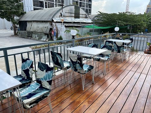 May veggie home - balcony seating   at May Veggie Home in Bangkok