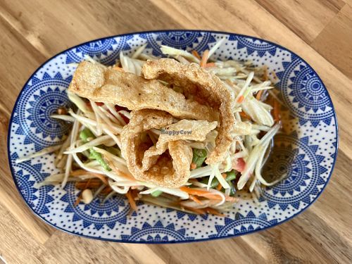Som tam - papaya salad  #Veganuary at May Veggie Home in Bangkok