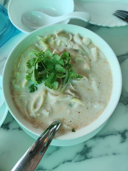 Tom Kha at May Veggie Home in Bangkok