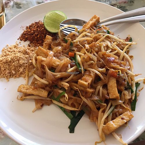 pad Thai - delicious at May Veggie Home in Bangkok