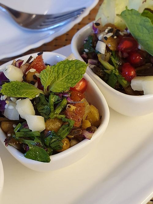 Burmese Tea Leaf Salad - must order!! at May Veggie Home in Bangkok