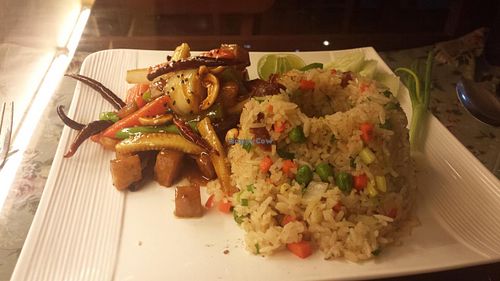 My first main meal encounter in May Veggie Home.  at May Veggie Home in Bangkok