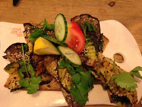 grilled eggplant and zucchini sandwich   at Le Pain Quotidien - Philip Stockstraat in Bruges
